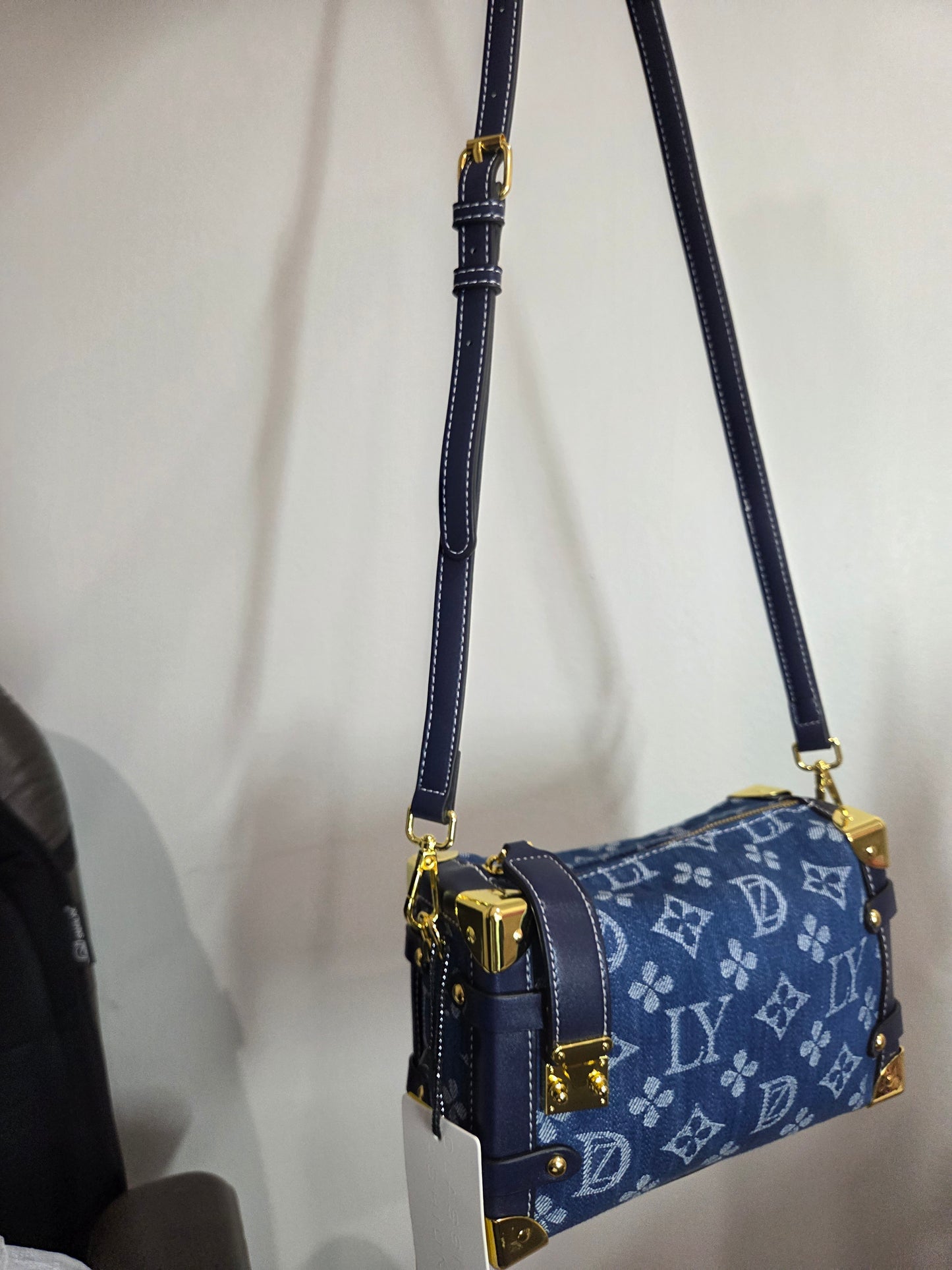 Love You Denim Suitcase