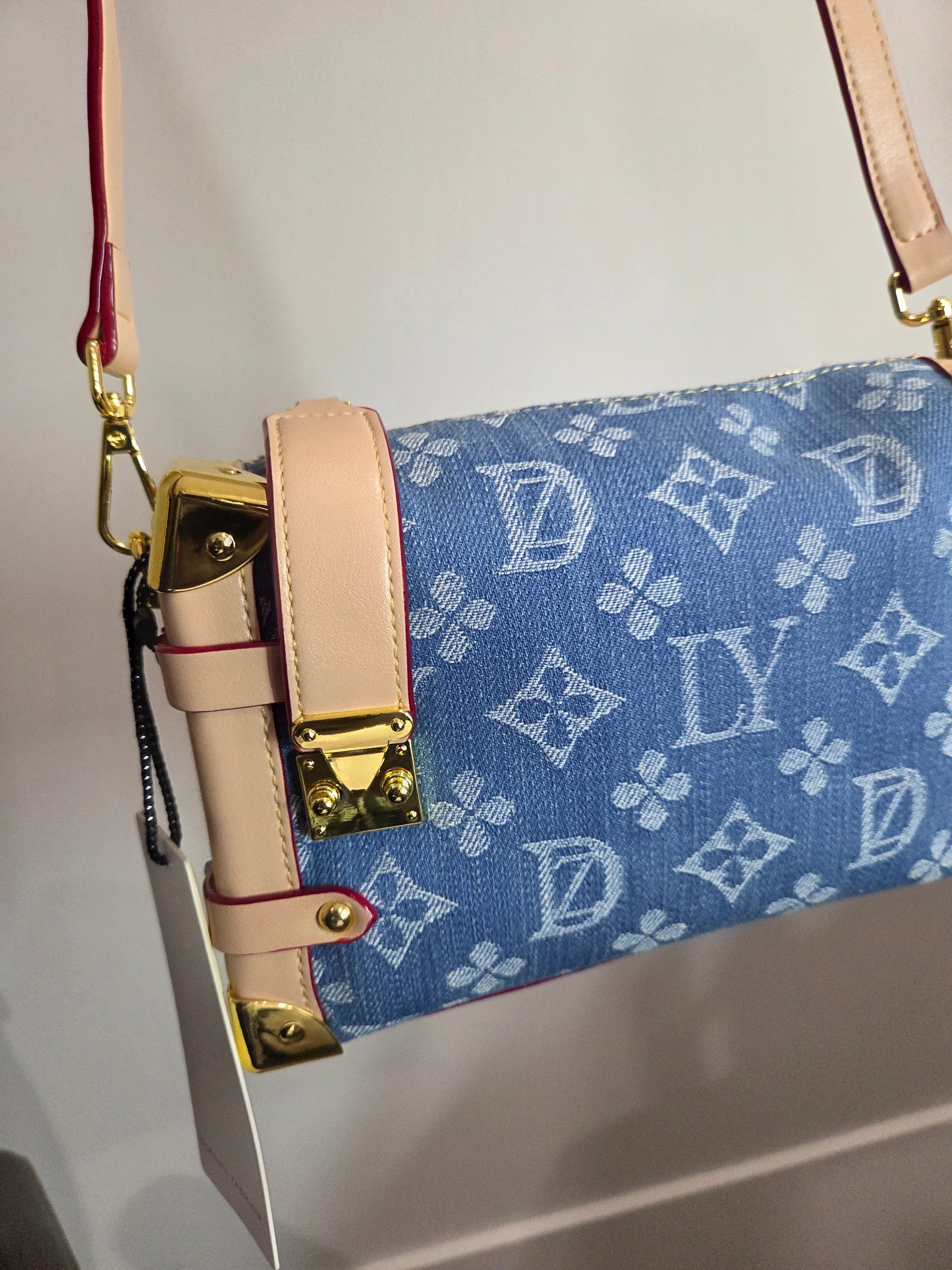 Love You Denim Suitcase
