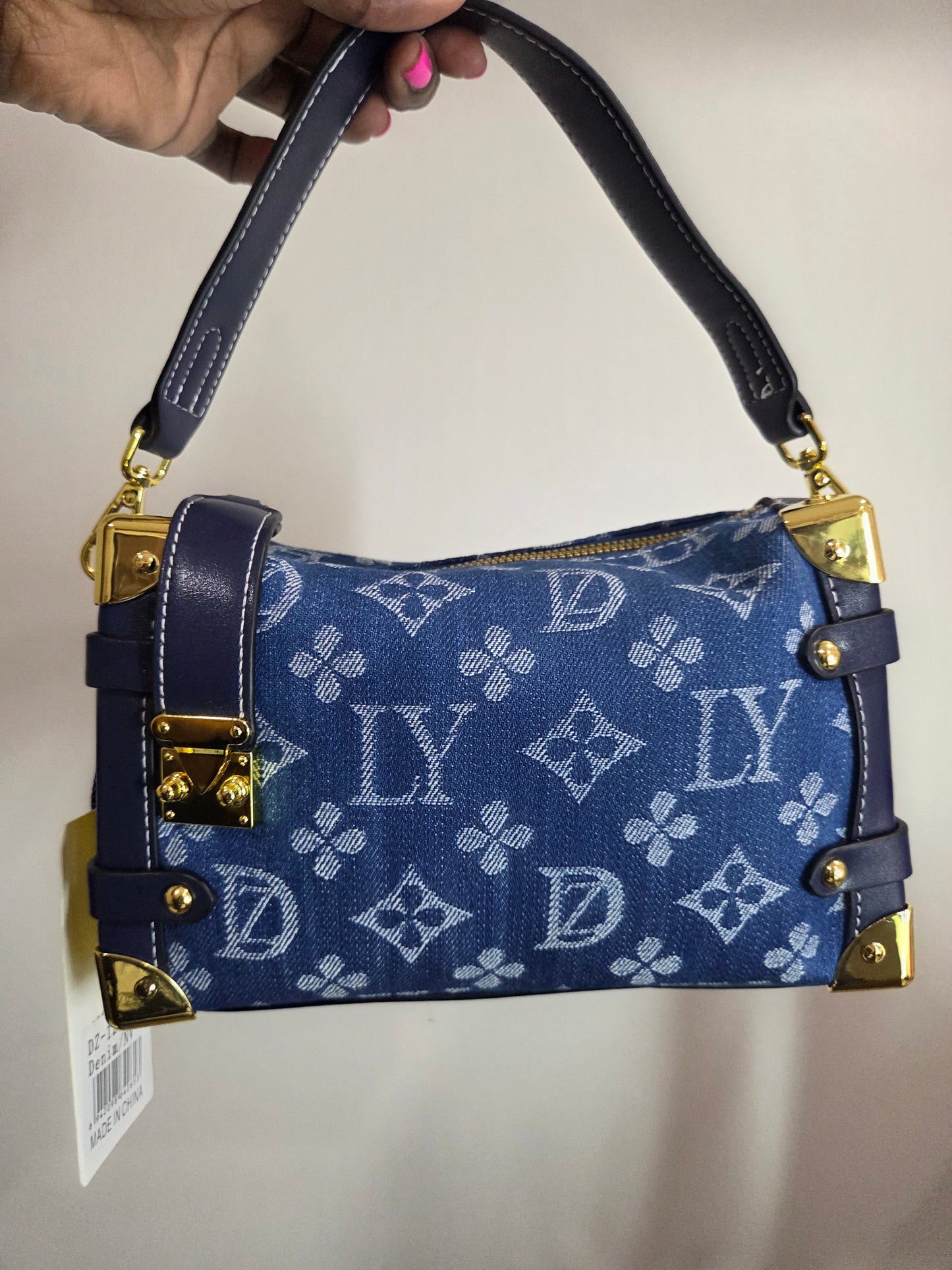 Love You Denim Suitcase
