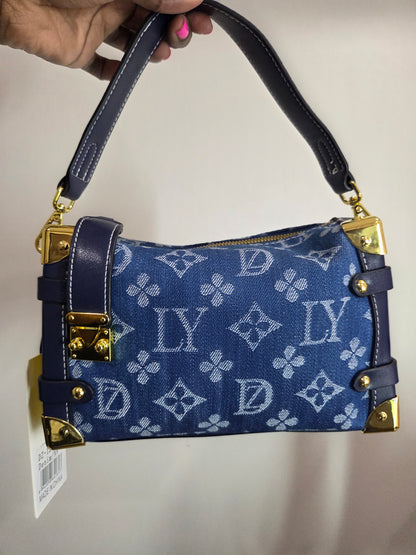 Love You Denim Suitcase
