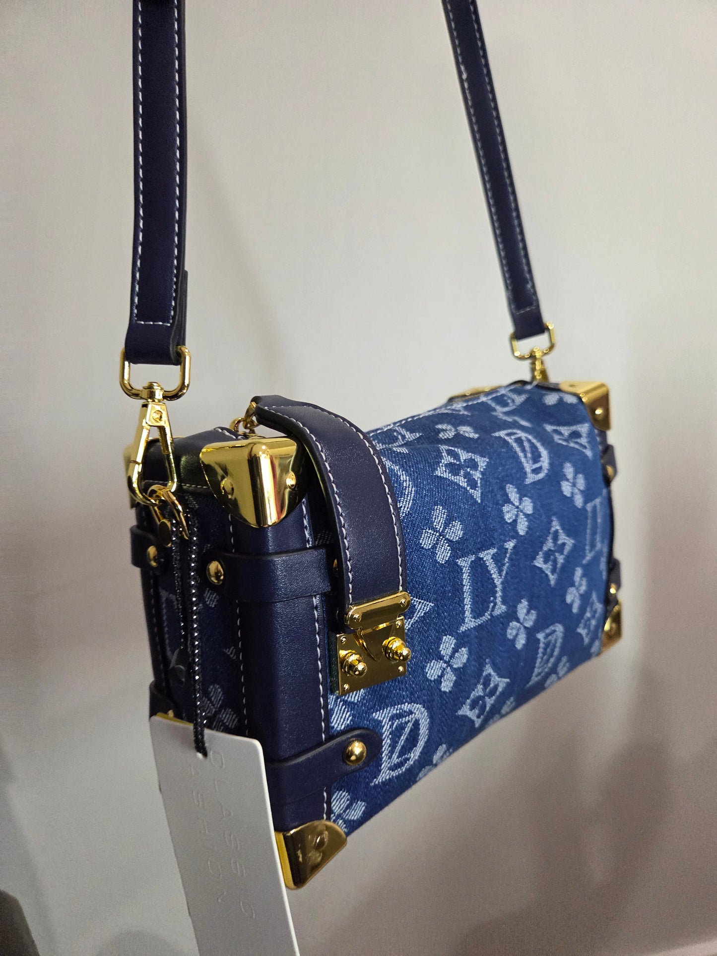 Love You Denim Suitcase